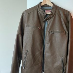 Brown Levi’s leather jacket